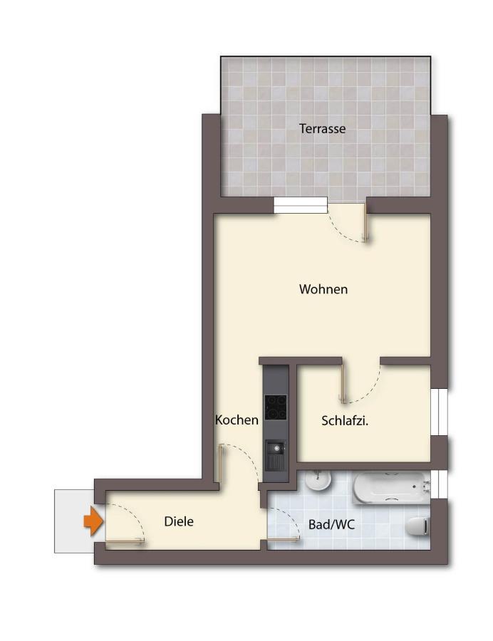 Friesenstuebchen Apartamento Dornumersiel Exterior foto